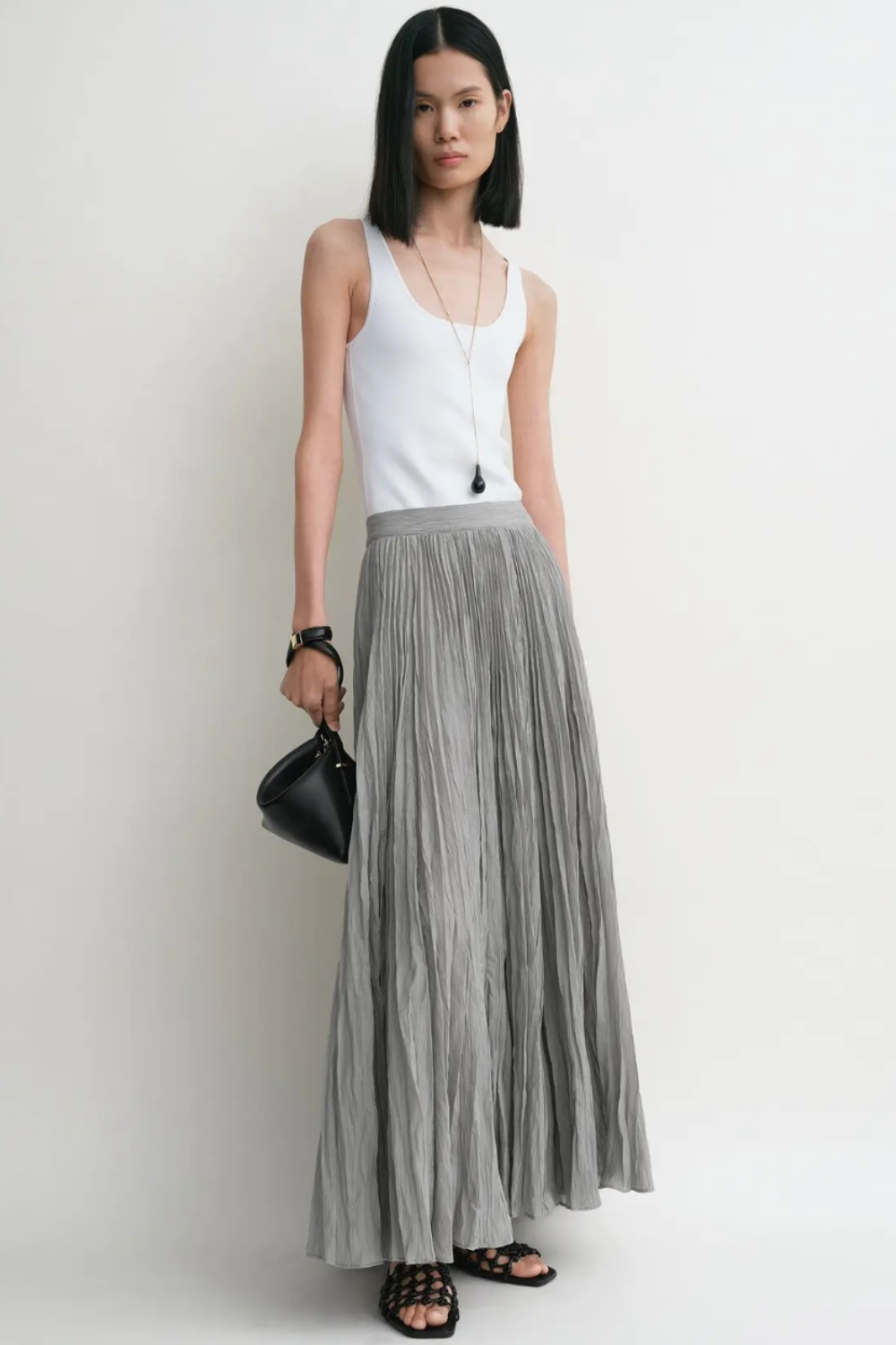 Totême Crinkled Plisse Skirt