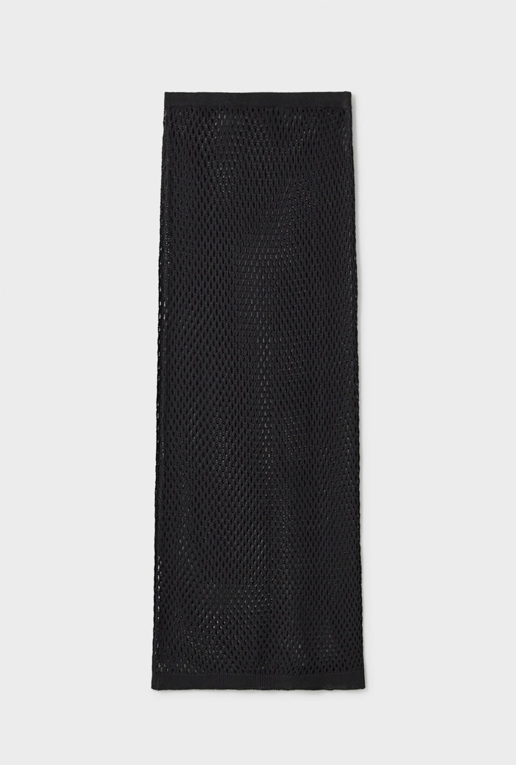 Silk Laundry Crochet Straight Skirt - Black