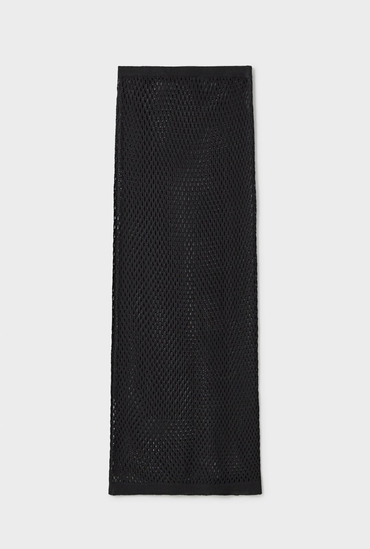Silk Laundry Crochet Straight Skirt - Black