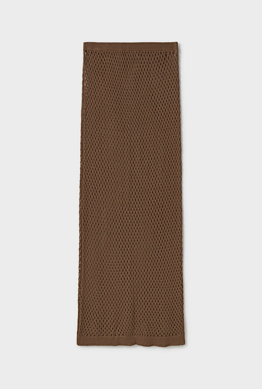 Silk Laundry Crochet Straight Skirt - Dark Earth