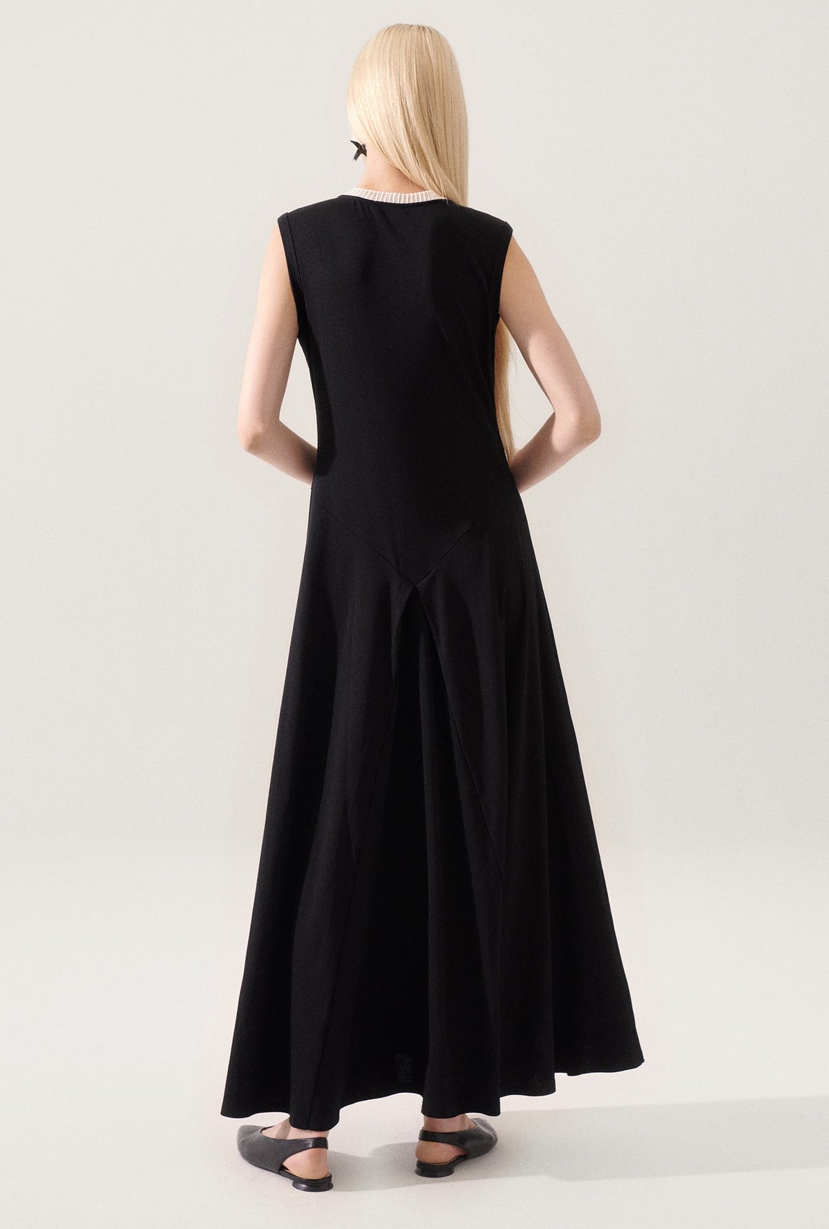 Silk Laundry Crochet Trim Dress