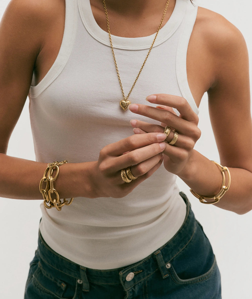 Hey Harper Crocodile Print Band Ring