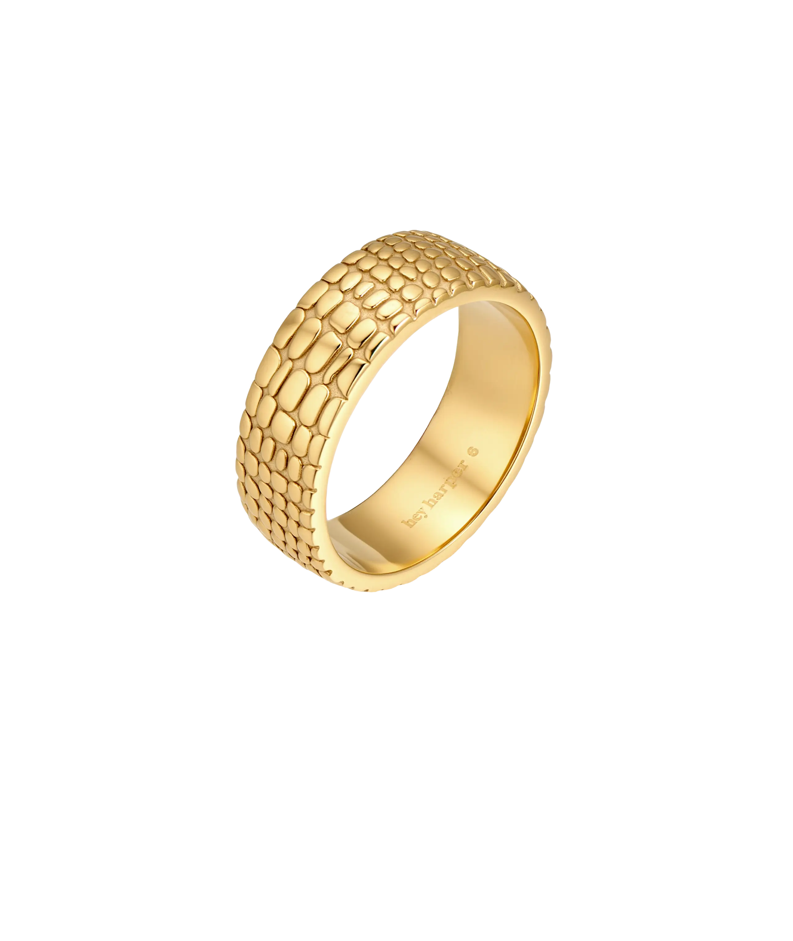 Hey Harper Crocodile Print Band Ring