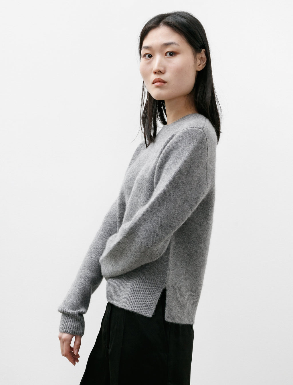 Totême Cropped Crewneck Knit Sweater