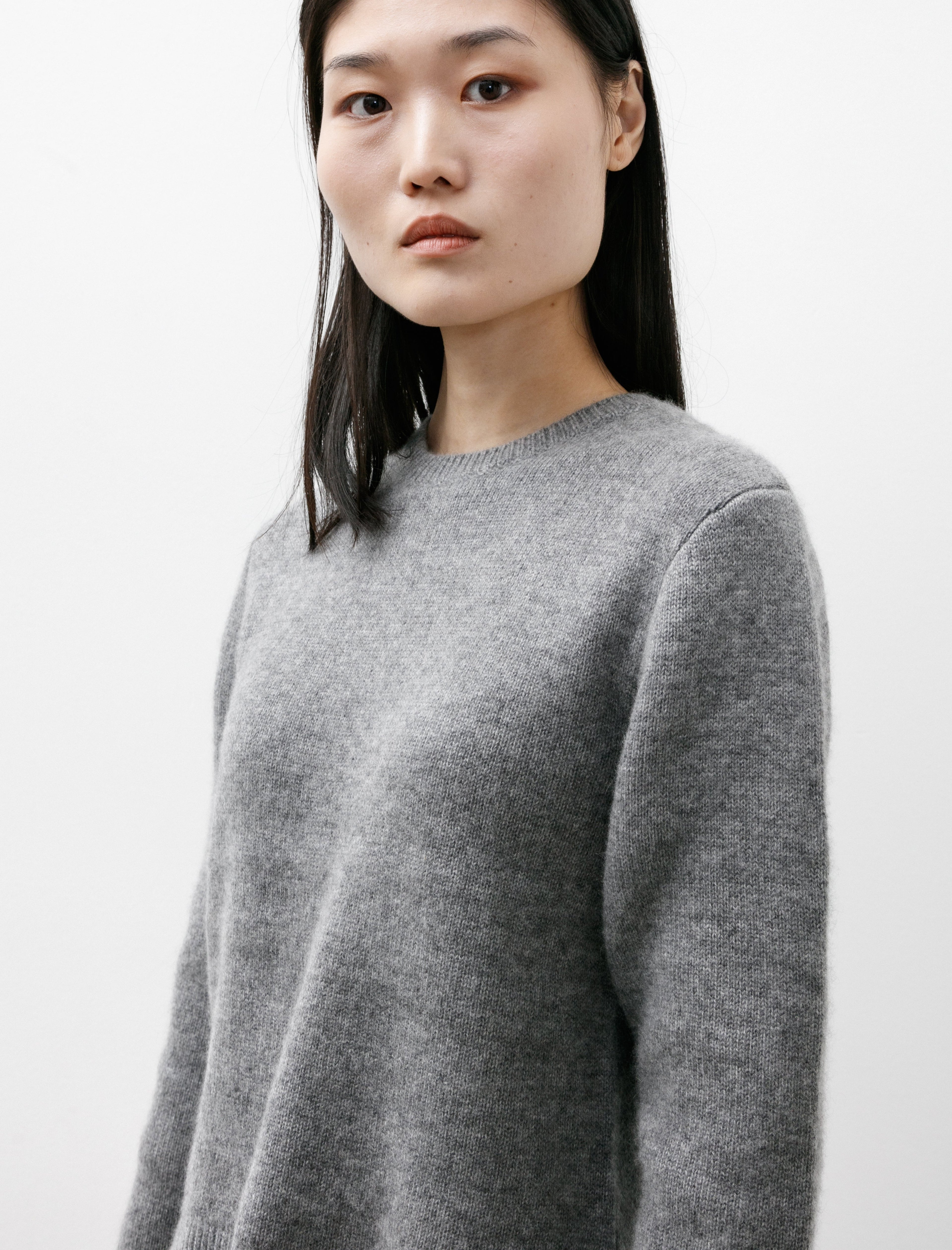 Totême Cropped Crewneck Knit Sweater