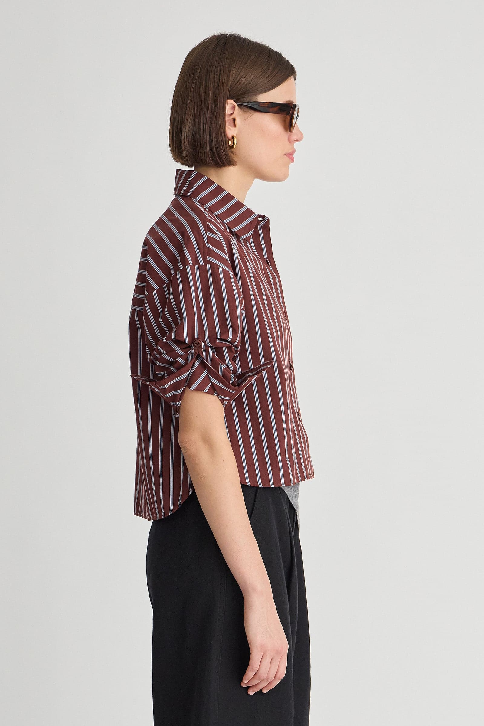 Apiece Apart Cropped Isolde Button Down Shirt