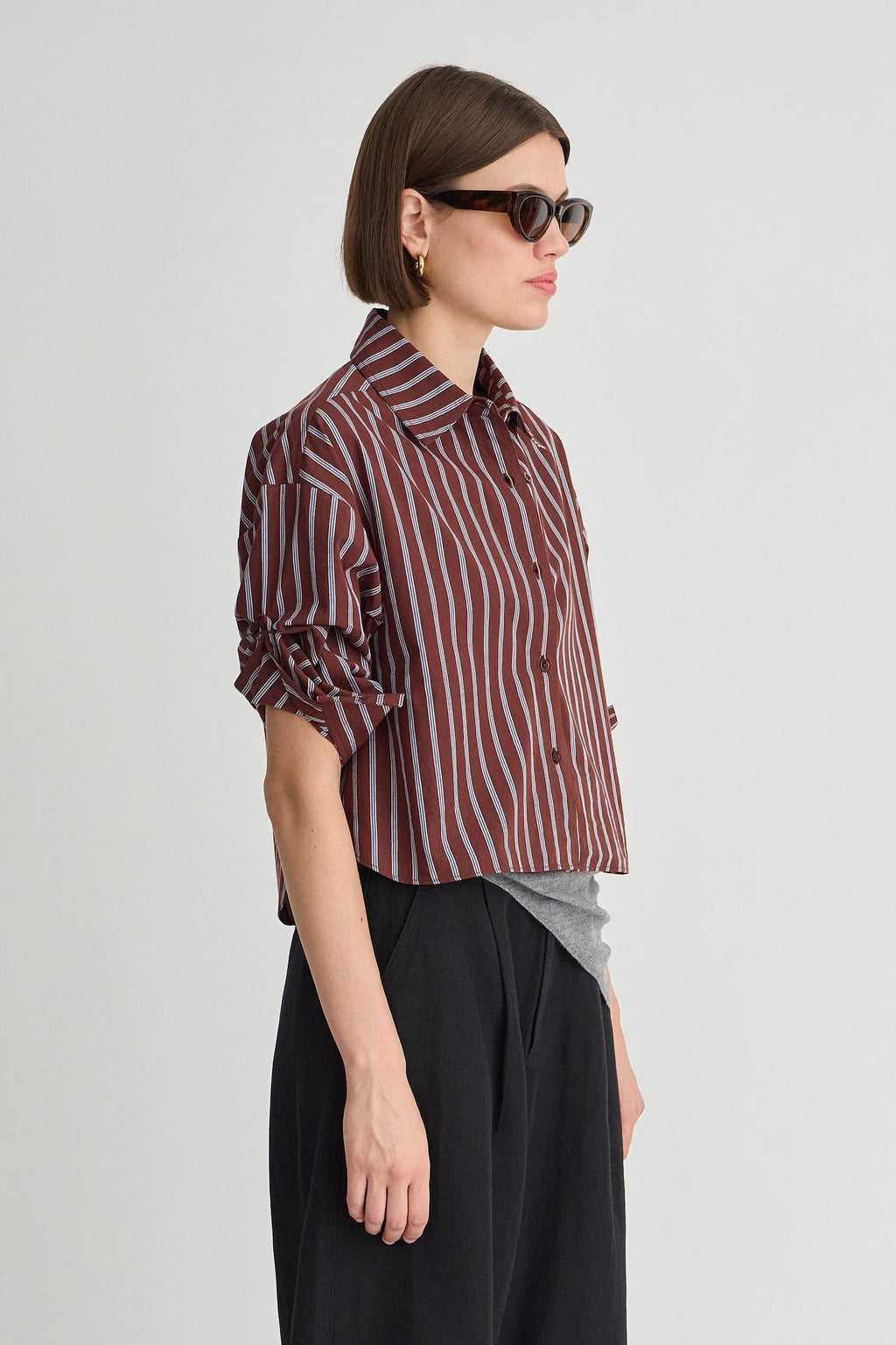 Apiece Apart Cropped Isolde Button Down Shirt