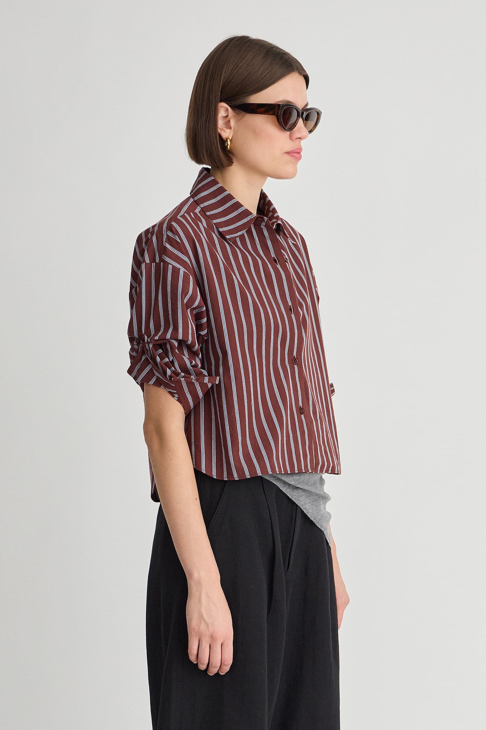 Apiece Apart Cropped Isolde Button Down Shirt