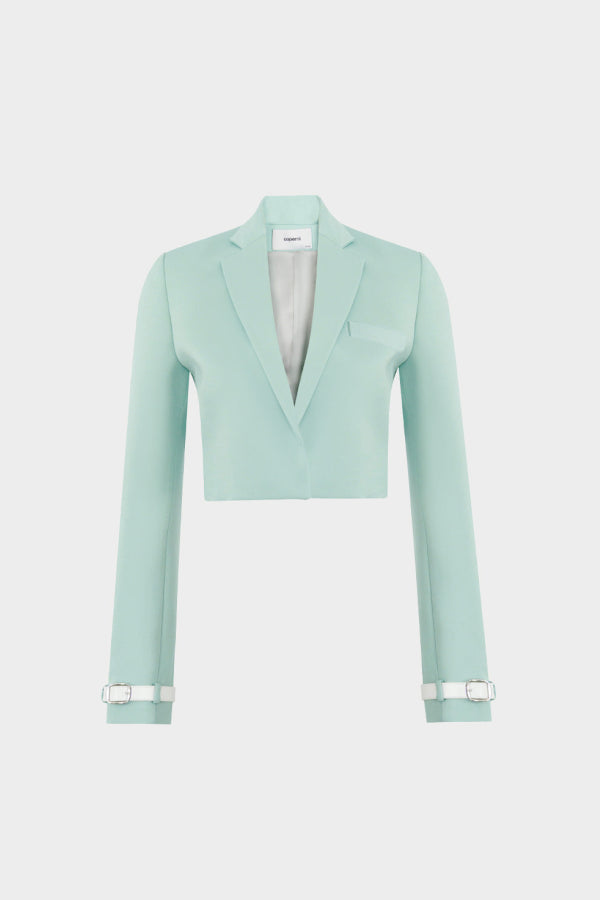 Coperni Cropped Tailored Jacket - Green