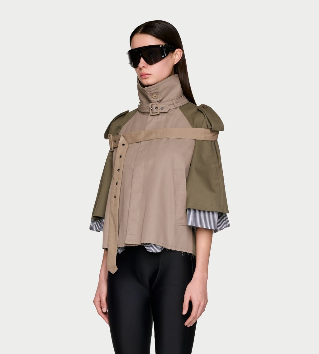 Ottolinger Cropped Trench Jacket - Green