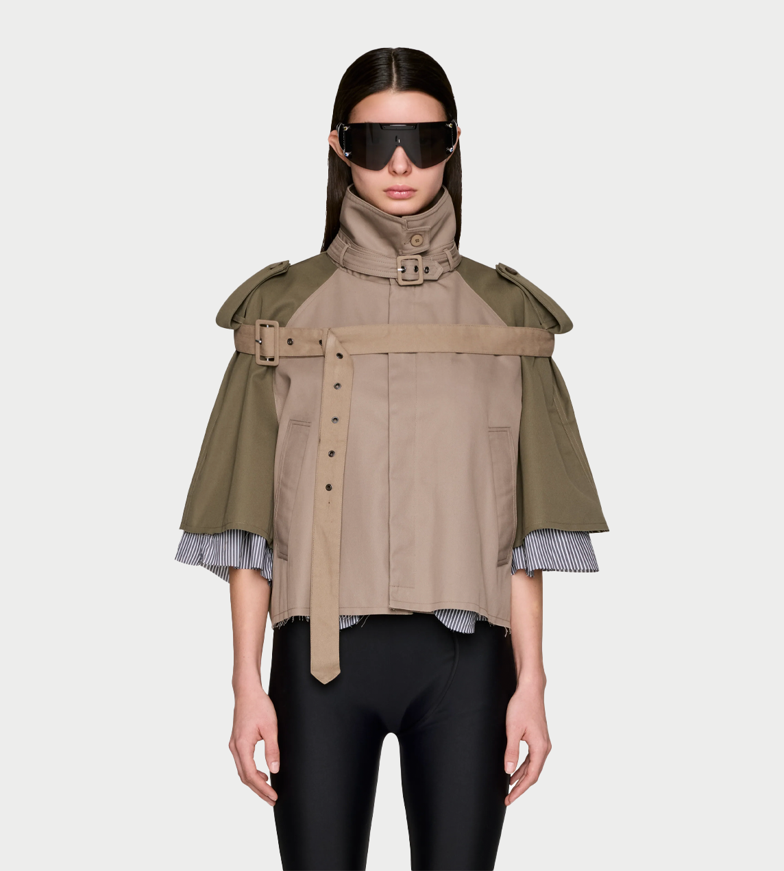 Ottolinger Cropped Trench Jacket - Green