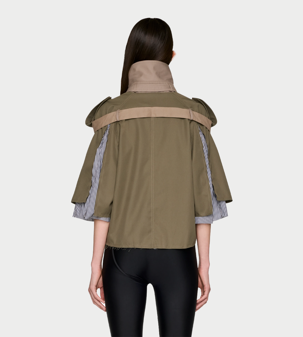 Ottolinger Cropped Trench Jacket - Green