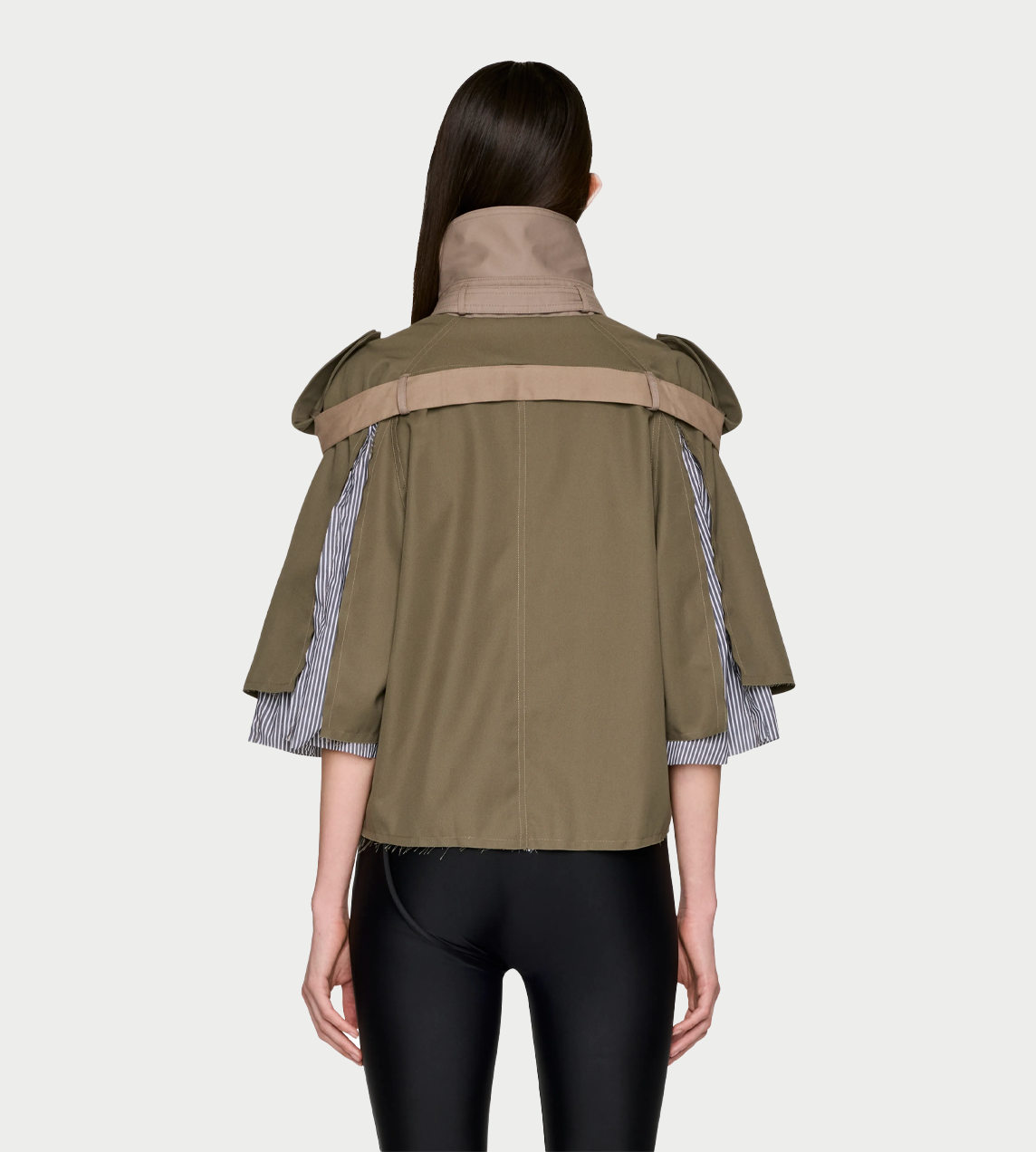 Ottolinger Cropped Trench Jacket - Green