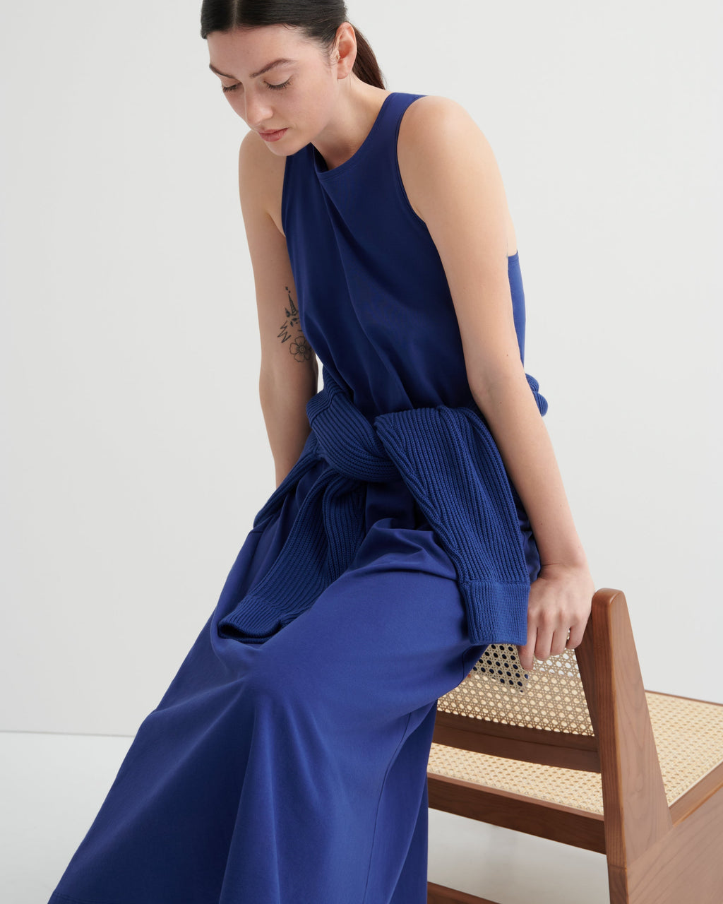 Kowtow Cross Back Dress - Factory Blue