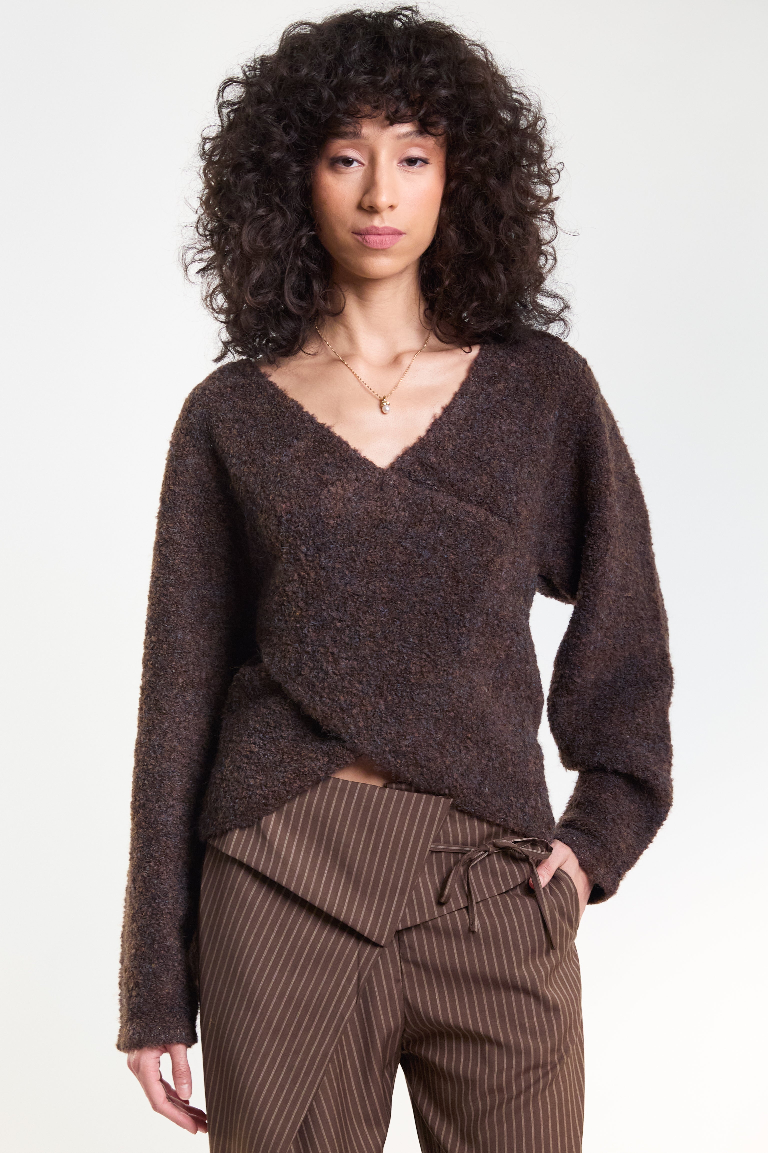 Deiji Studios Crossover Top - Brown Multi