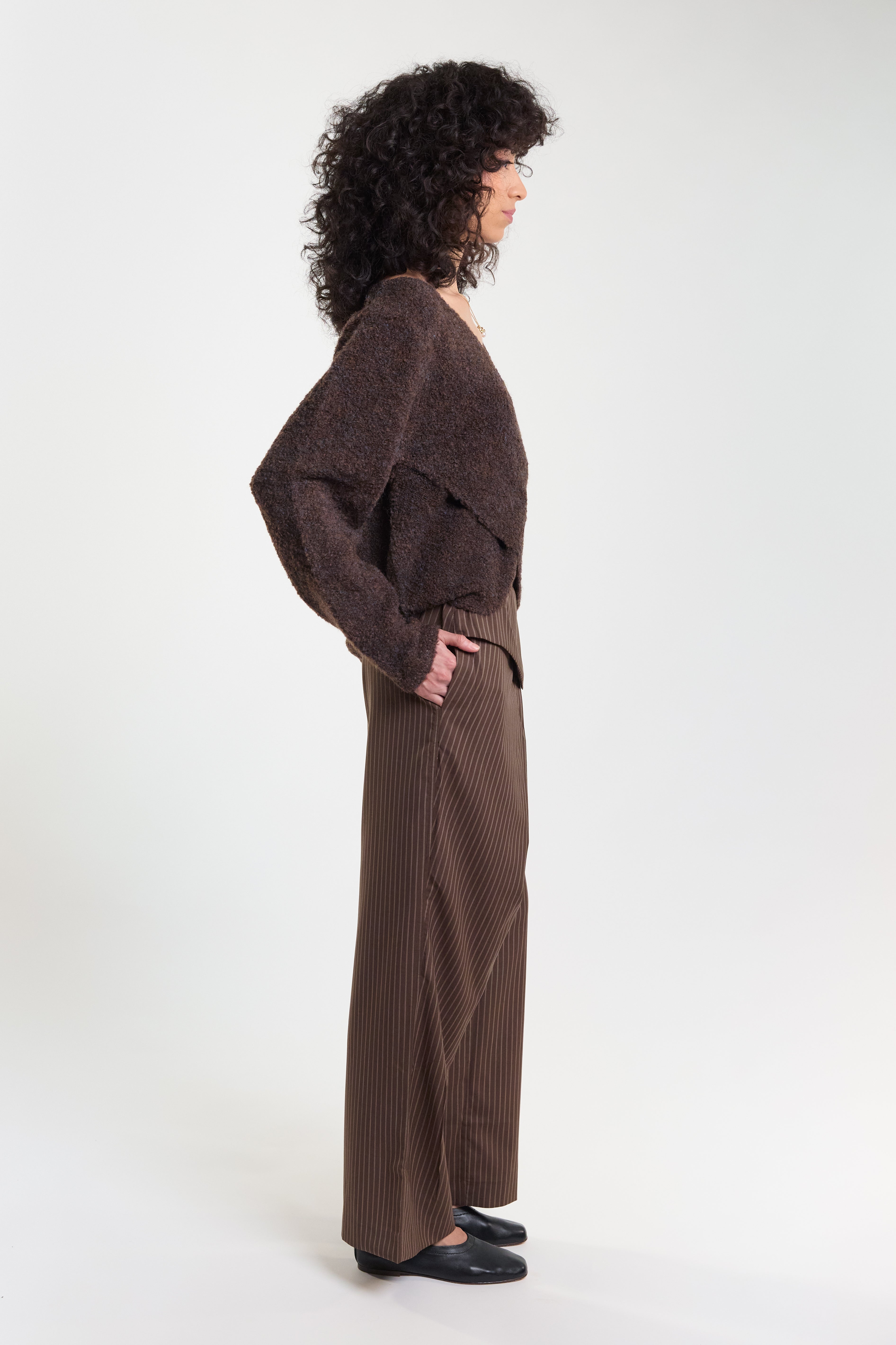 Deiji Studios Crossover Top - Brown Multi