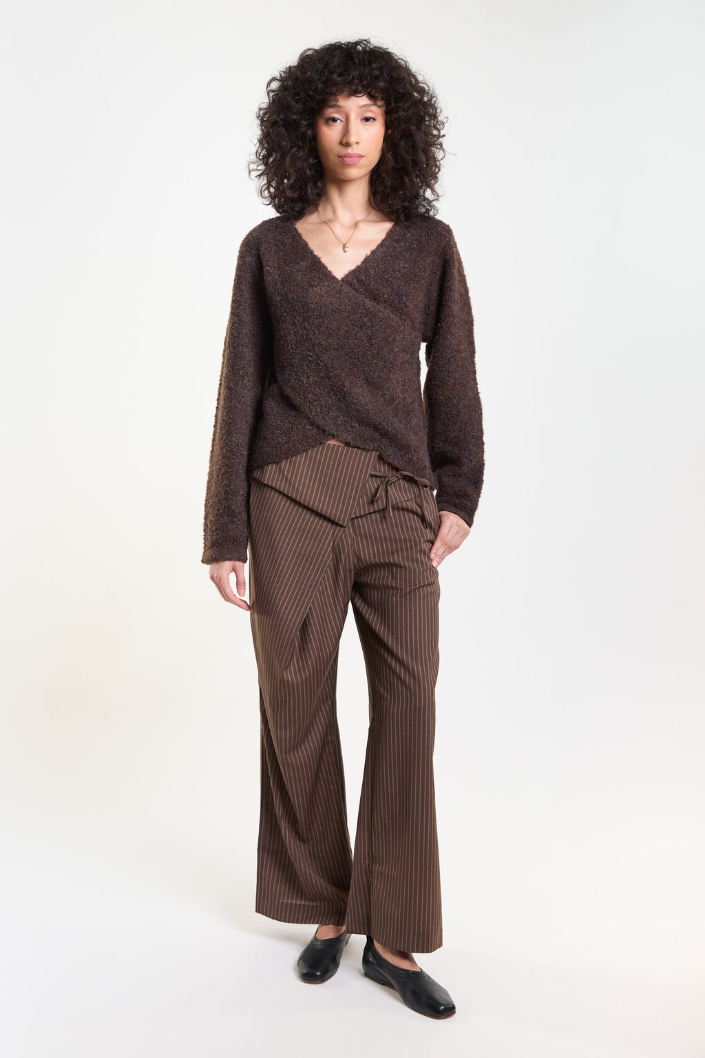Deiji Studios Crossover Top - Brown Multi