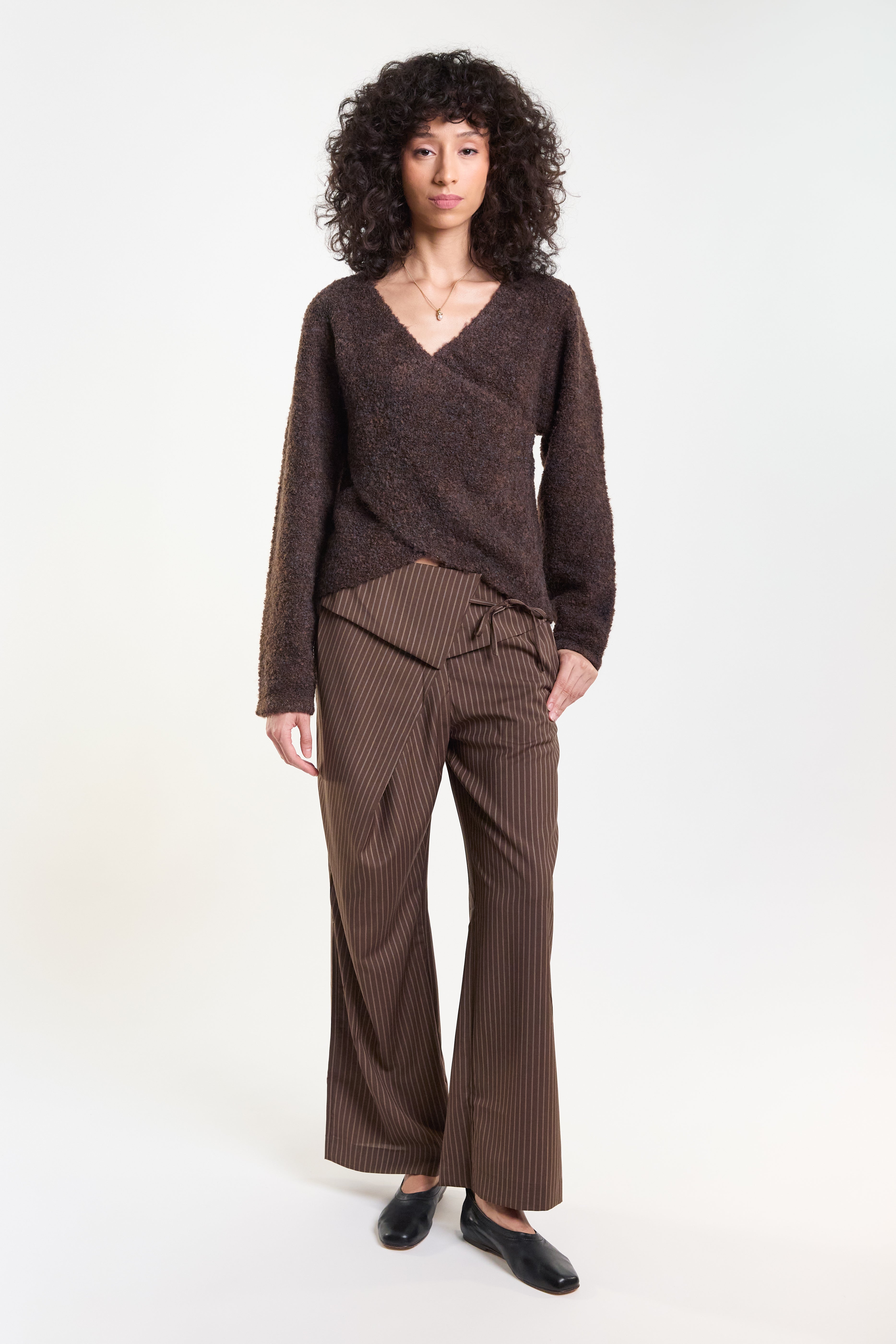 Deiji Studios Crossover Top - Brown Multi