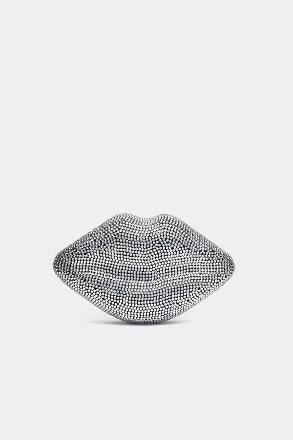 Simon Miller Crystal Lip Clutch - Black/Clear
