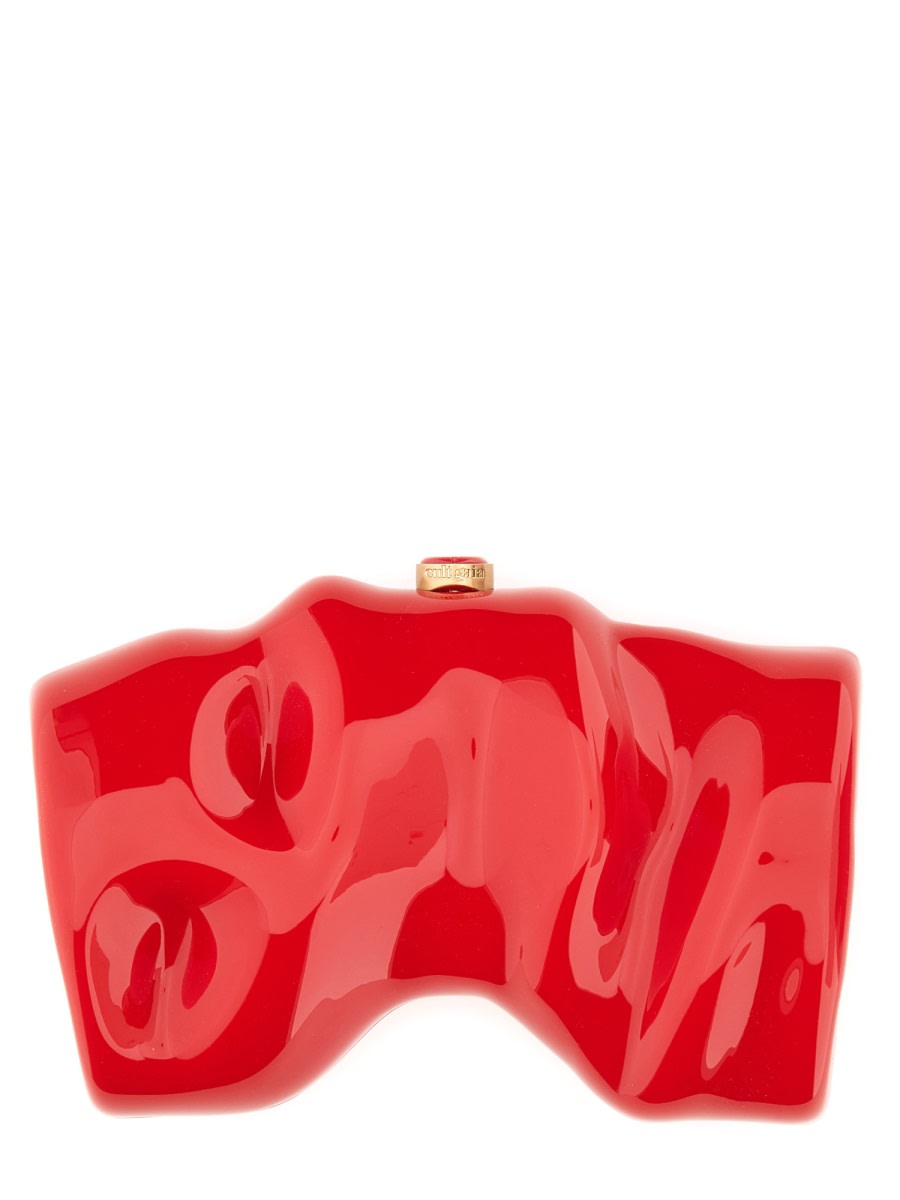Cult Gaia Scrunch Clutch - Red