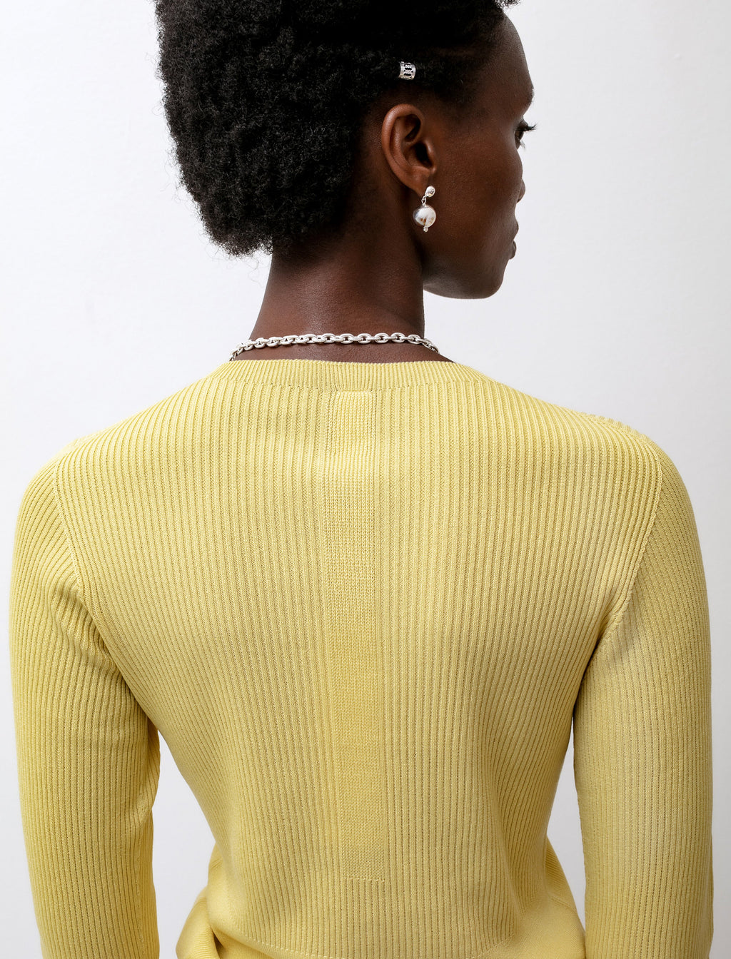 CFCL Cupro Rib Top - Yellow/Purple