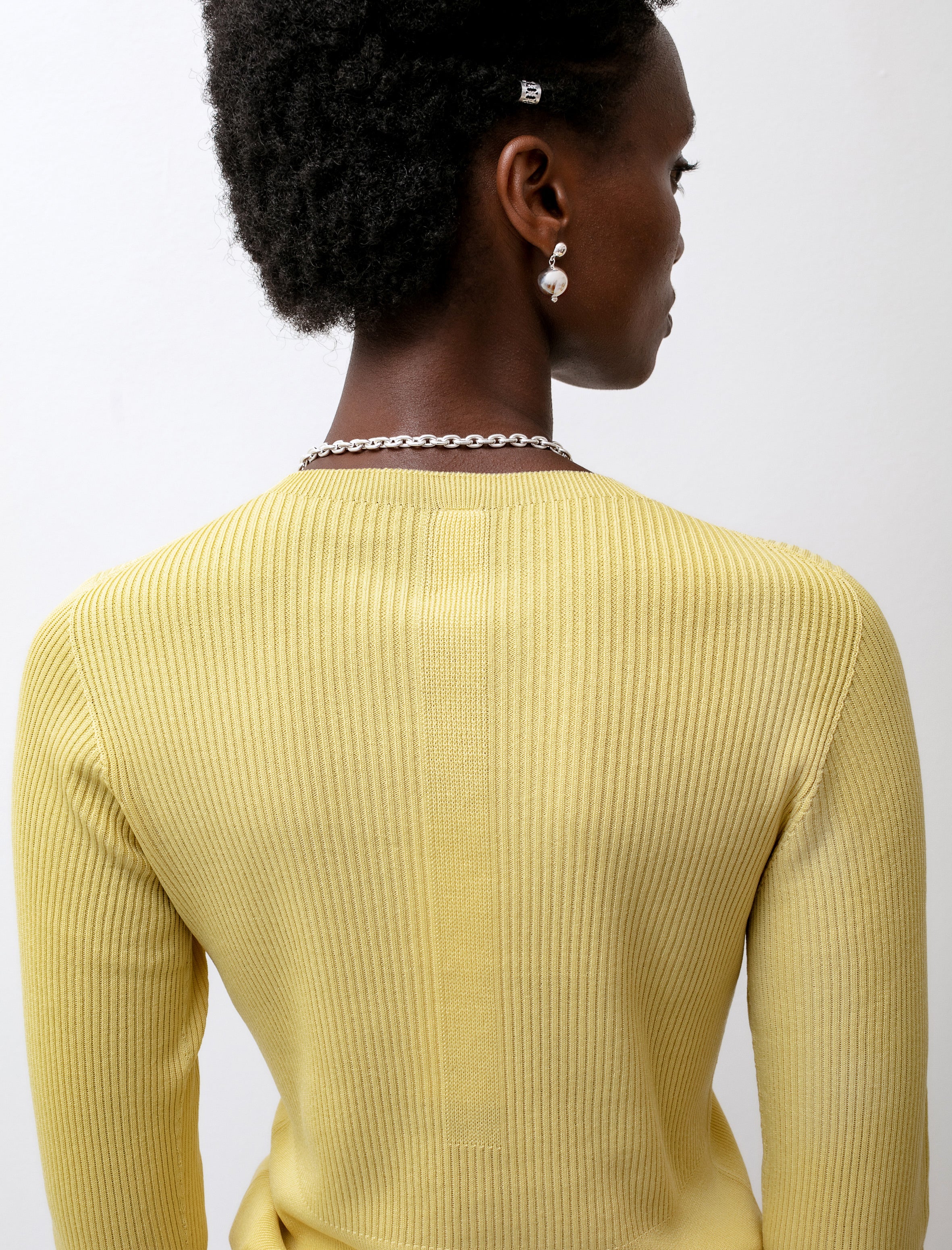 CFCL Cupro Rib Top - Yellow/Purple