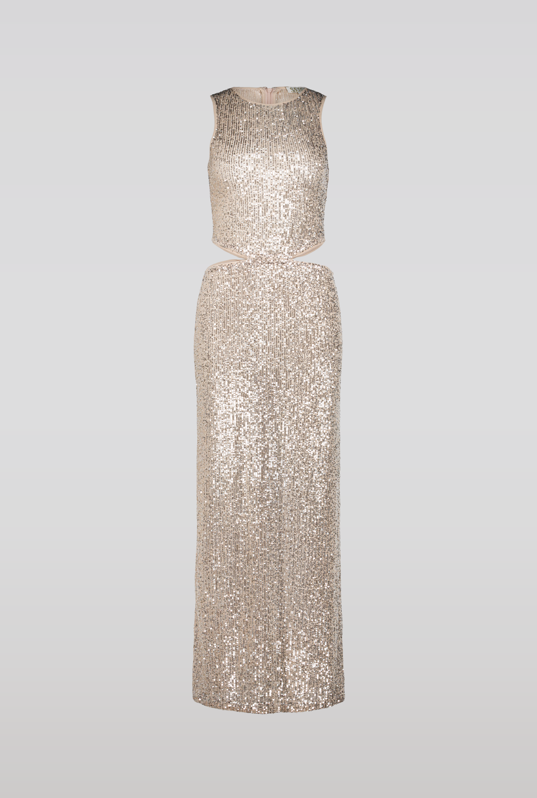 SAEMDI Cut Out Sequin Dress