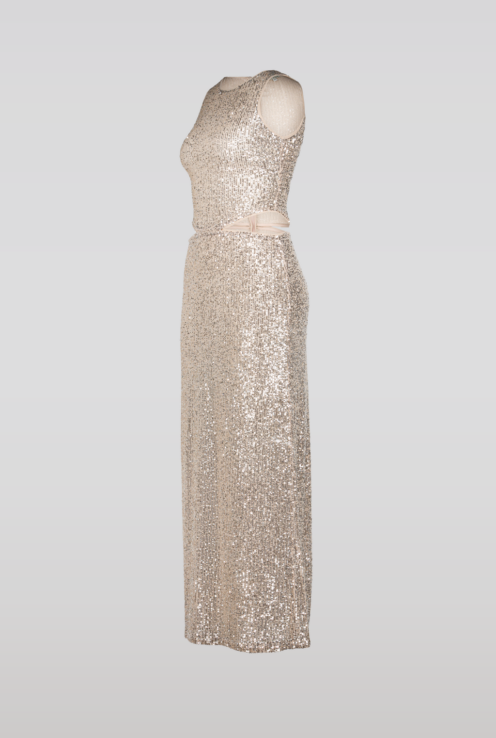 SAEMDI Cut Out Sequin Dress