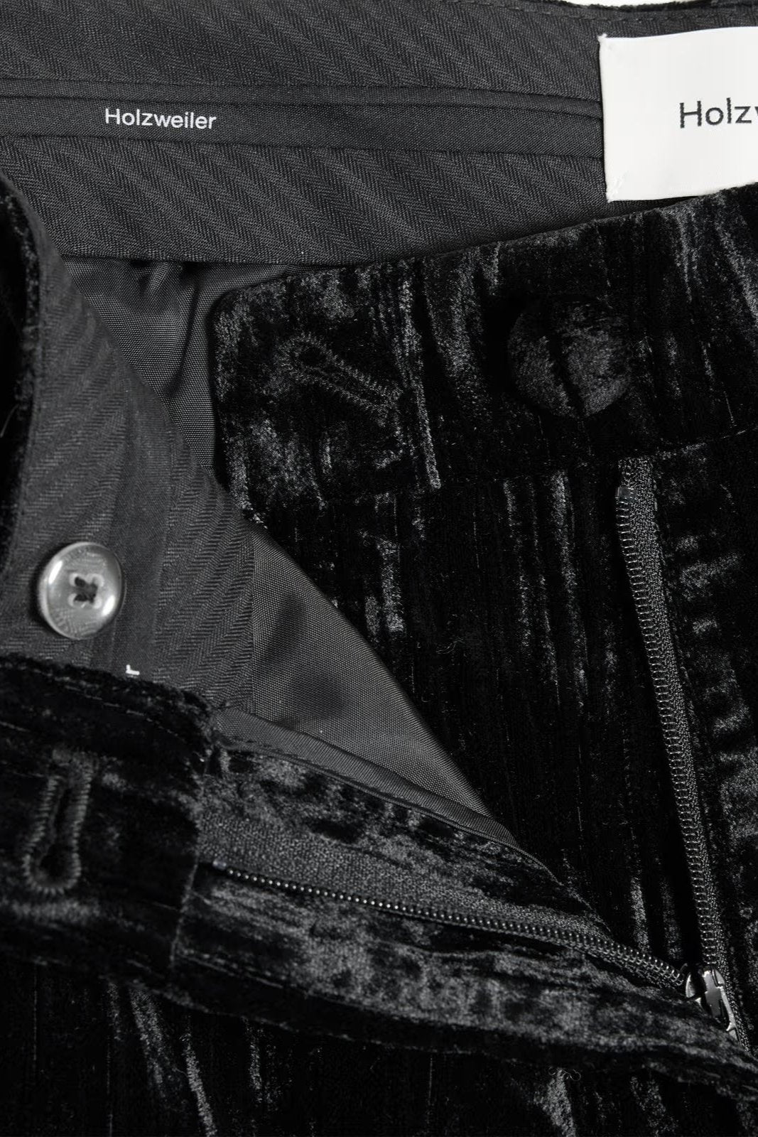 Holzweiler Cygnet Velvet Trouser - Black