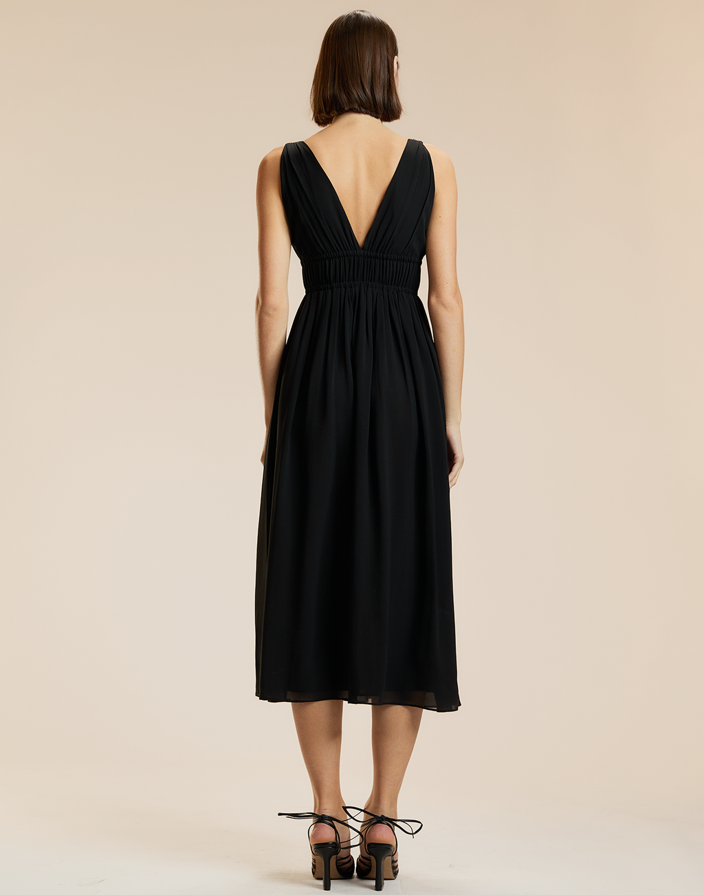 Cynthia Rowley Amelie Silk Midi Dress - Black