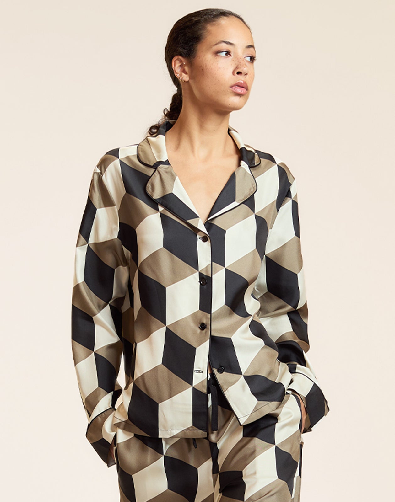 Cynthia Rowley Art Deco PJ Top
