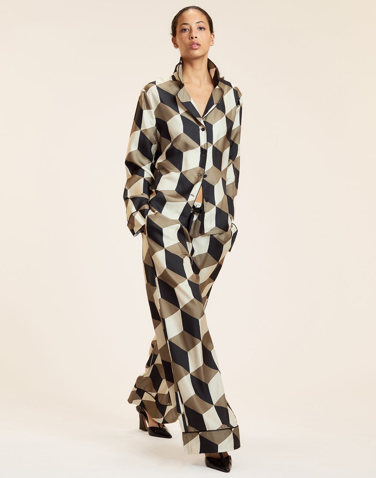 Cynthia Rowley Art Deco PJ Top