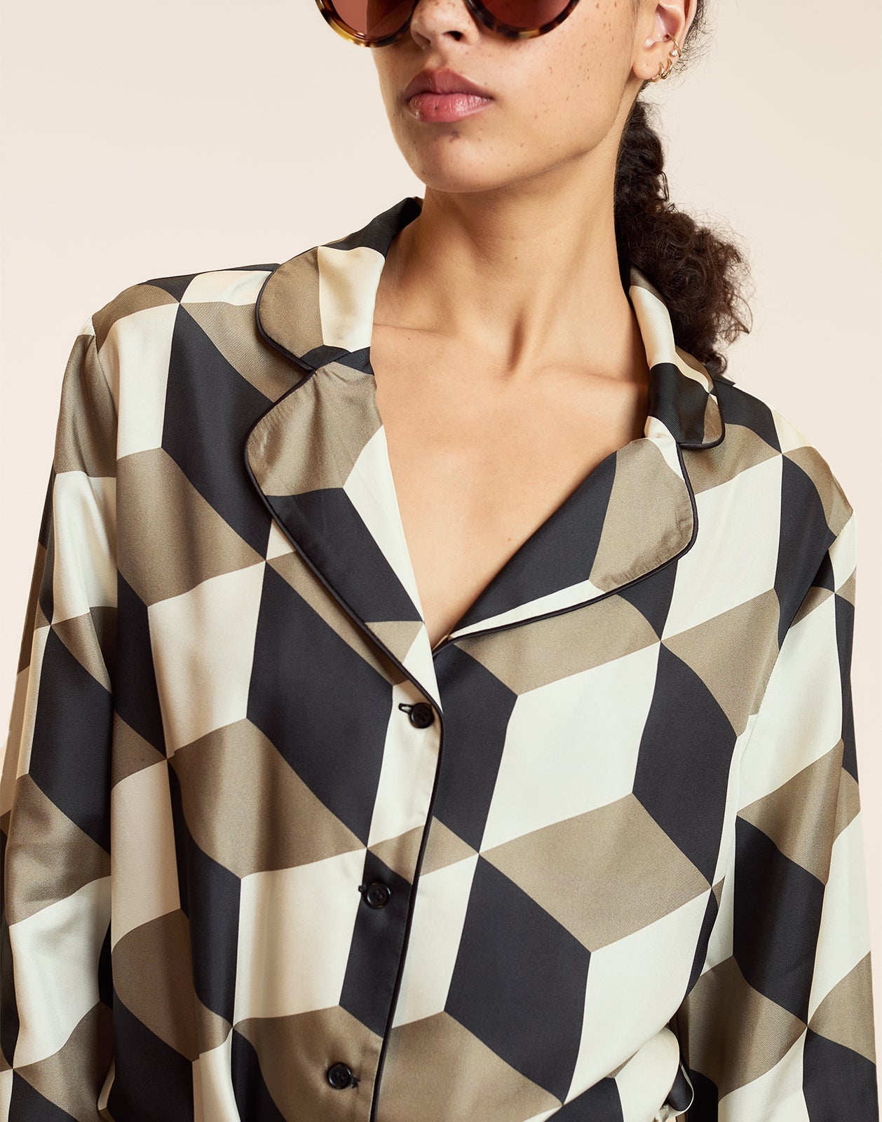 Cynthia Rowley Art Deco PJ Top