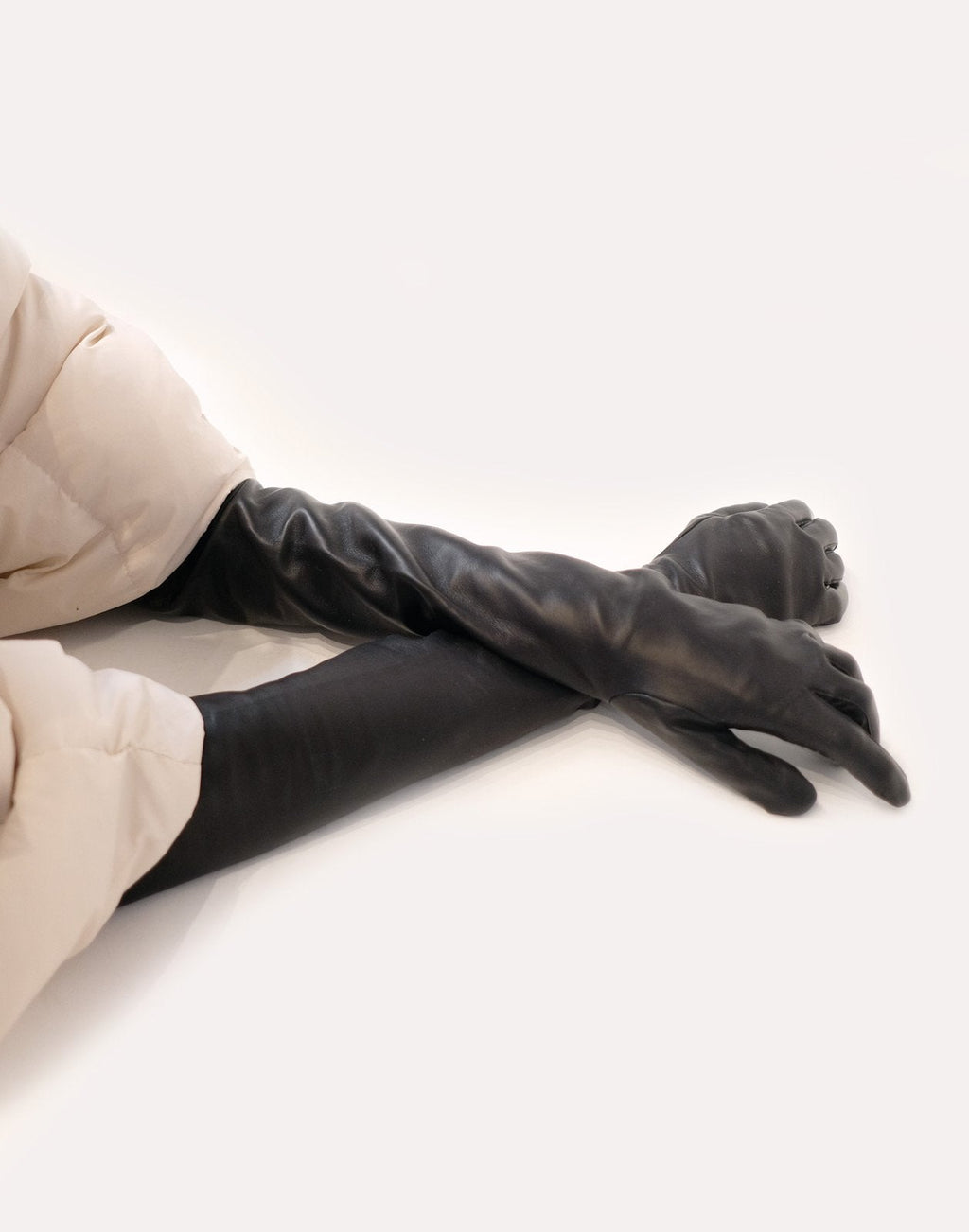 Cynthia Rowley Bea Long Leather Gloves