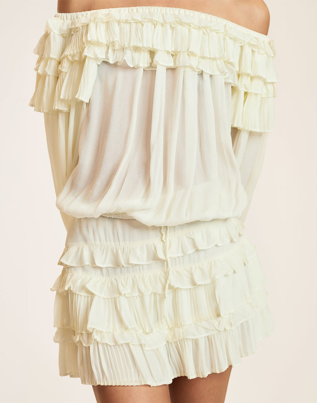 Cynthia Rowley Bella Ruffle Mini Skort - Off White