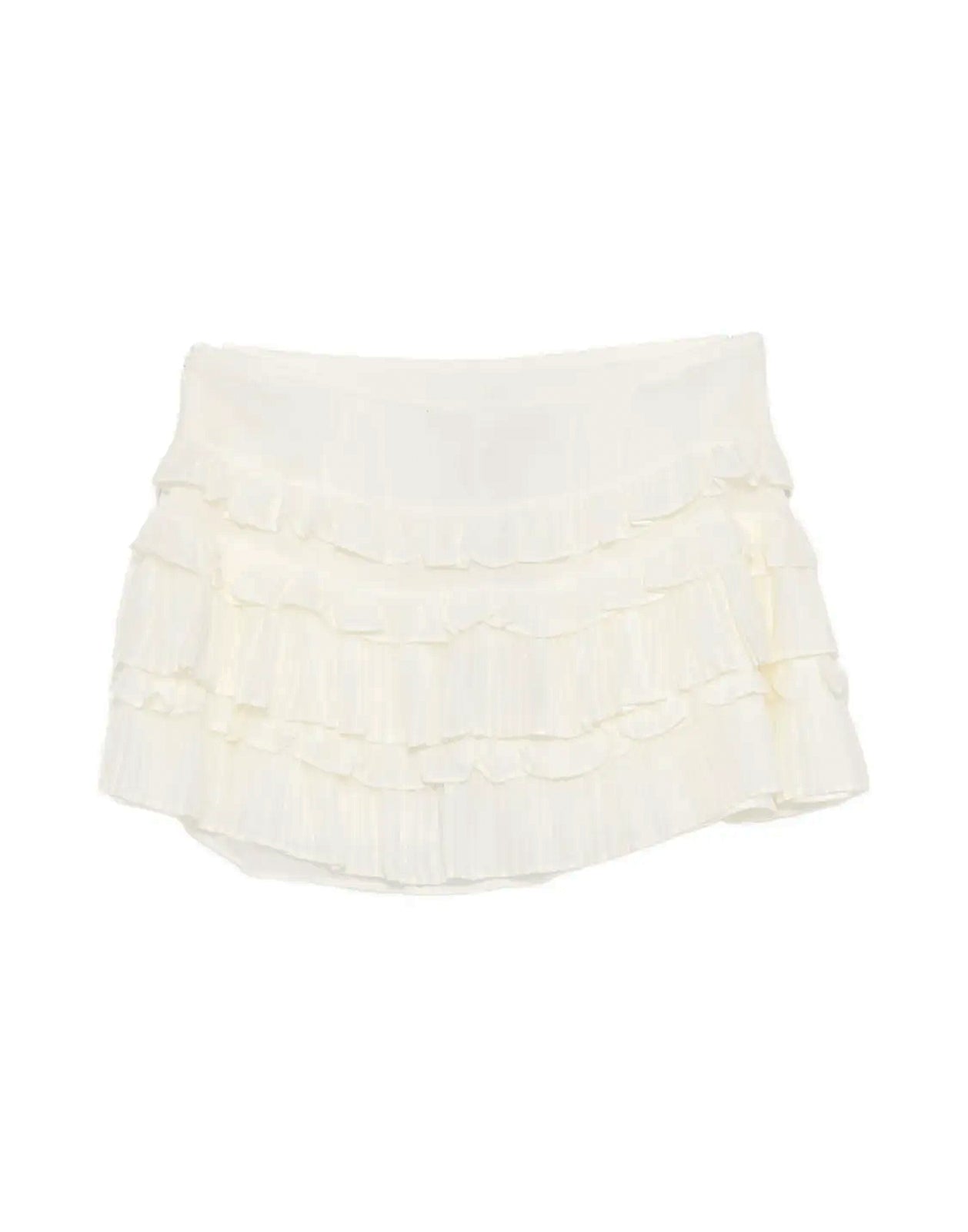 Cynthia Rowley Bella Ruffle Mini Skort - Off White