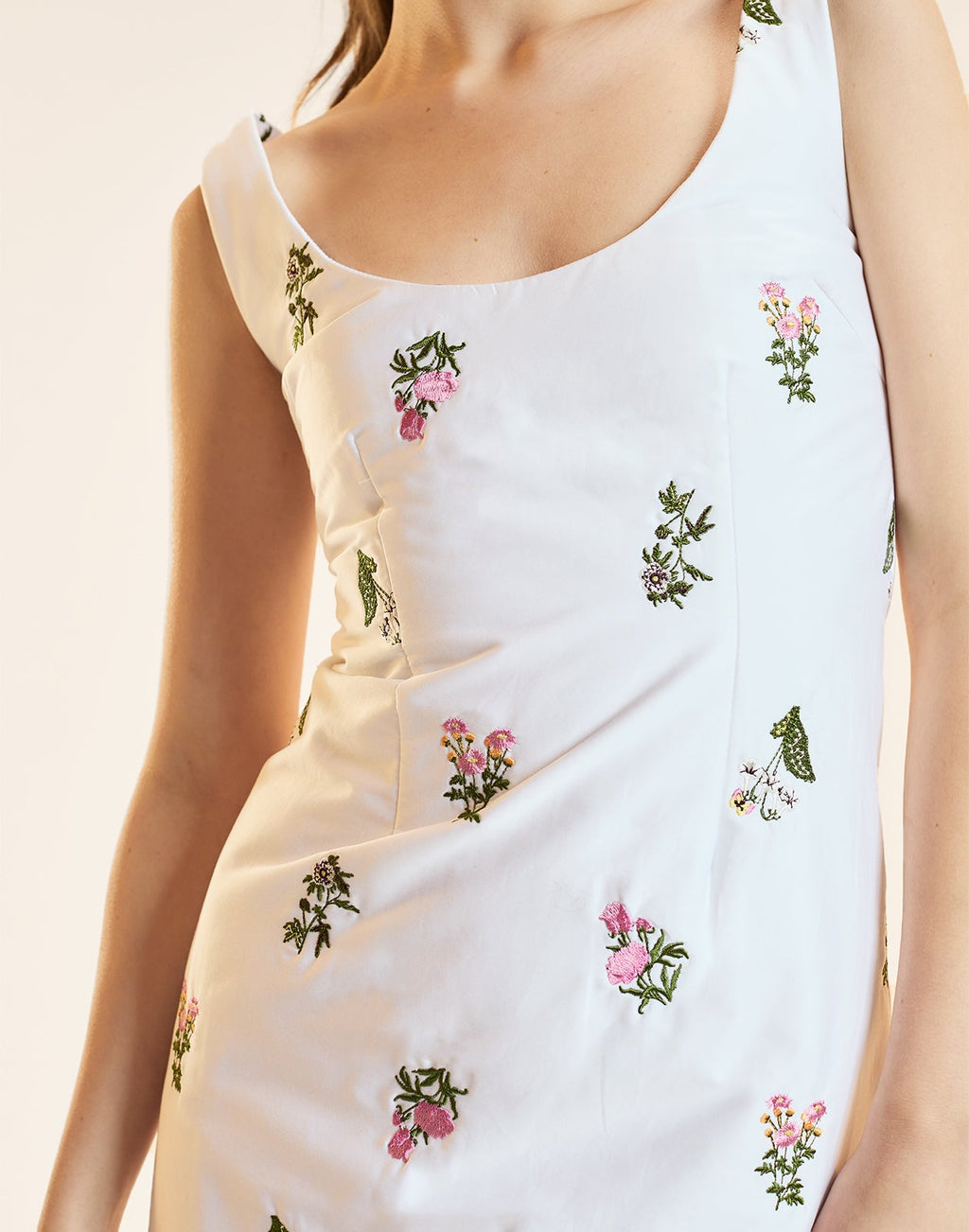 Cynthia Rowley Bouquet Embroidered Dress - White
