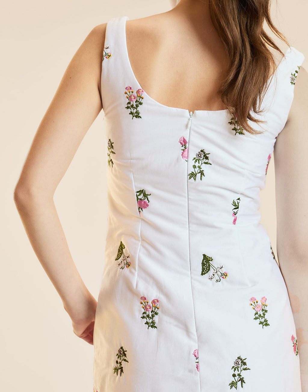 Cynthia Rowley Bouquet Embroidered Dress - White