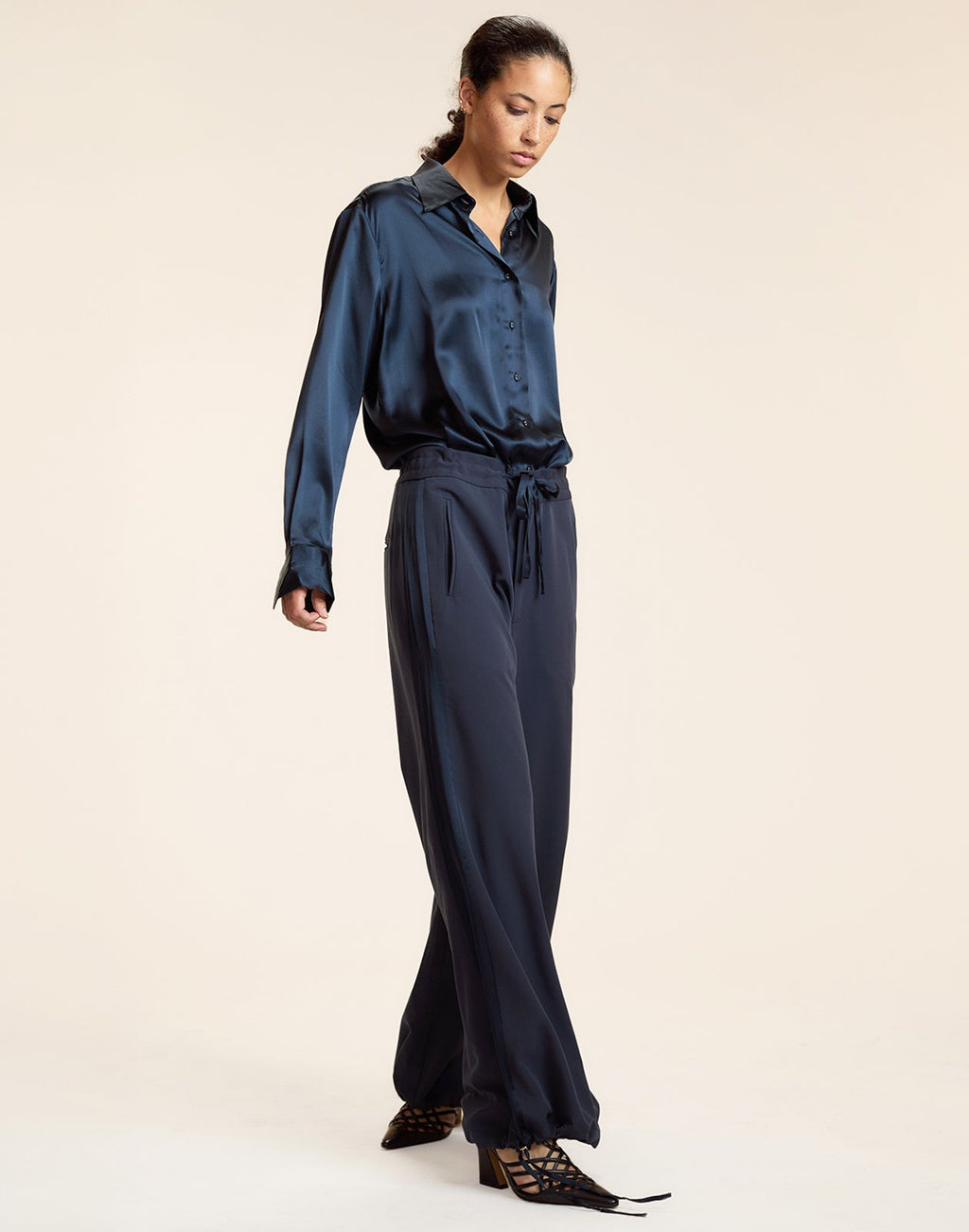 Cynthia Rowley Collectible Silk Shirt - Navy