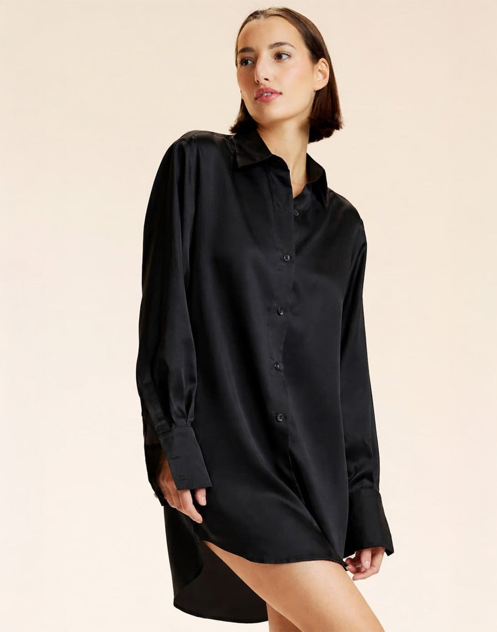 Cynthia Rowley Collectible Silk Shirt Dress - Black