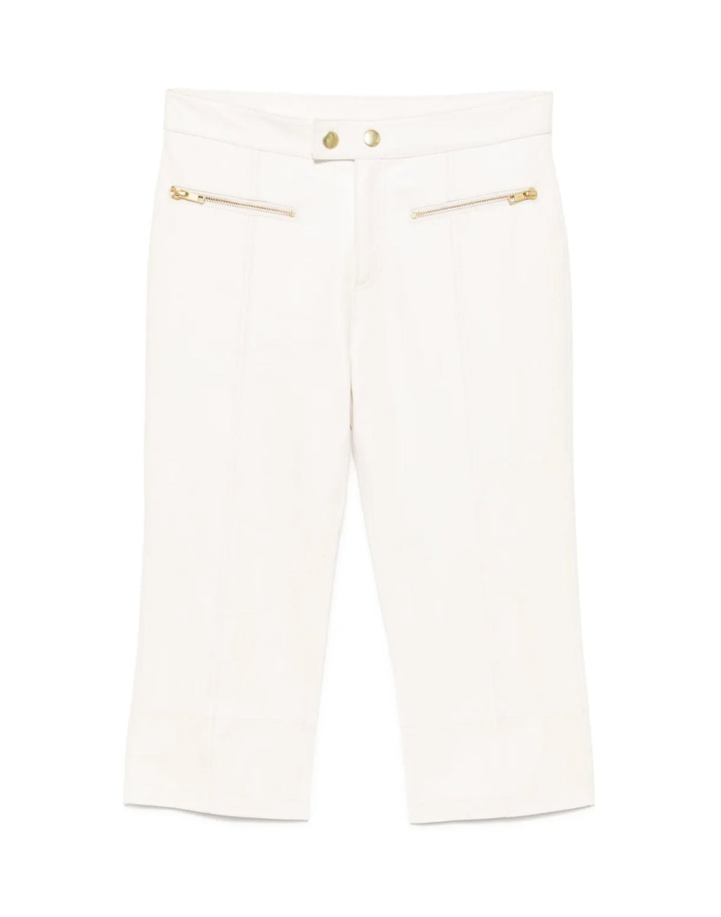 Cynthia Rowley Downtown Leather Capris - Off White