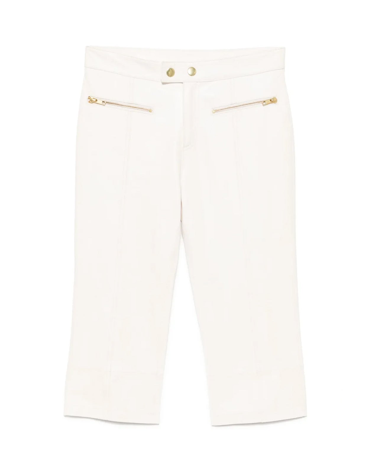 Cynthia Rowley Downtown Leather Capris - Off White