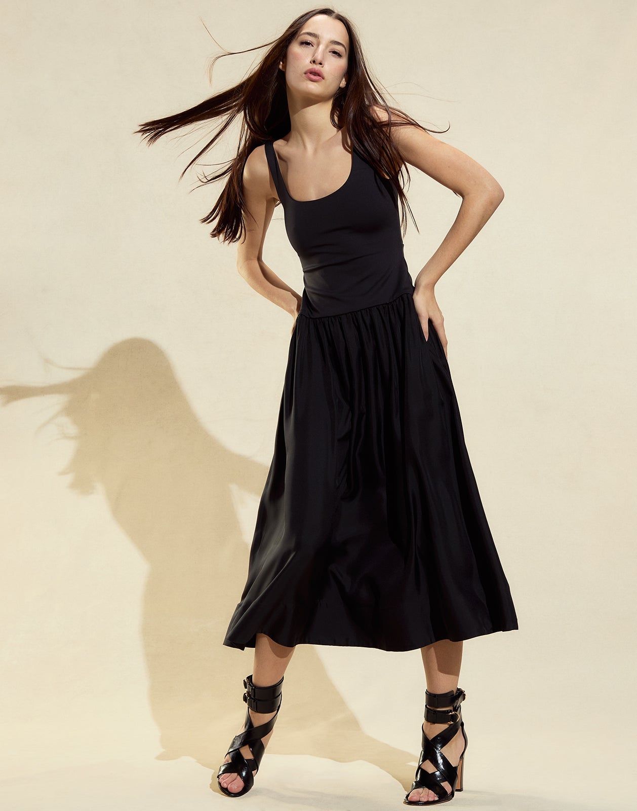 Cynthia Rowley Eloise Drop Waist Dress - Black