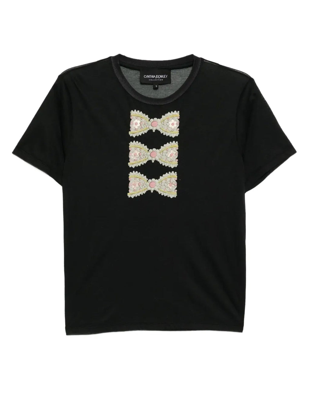 Cynthia Rowley Foil Printed Tee - Black Multi