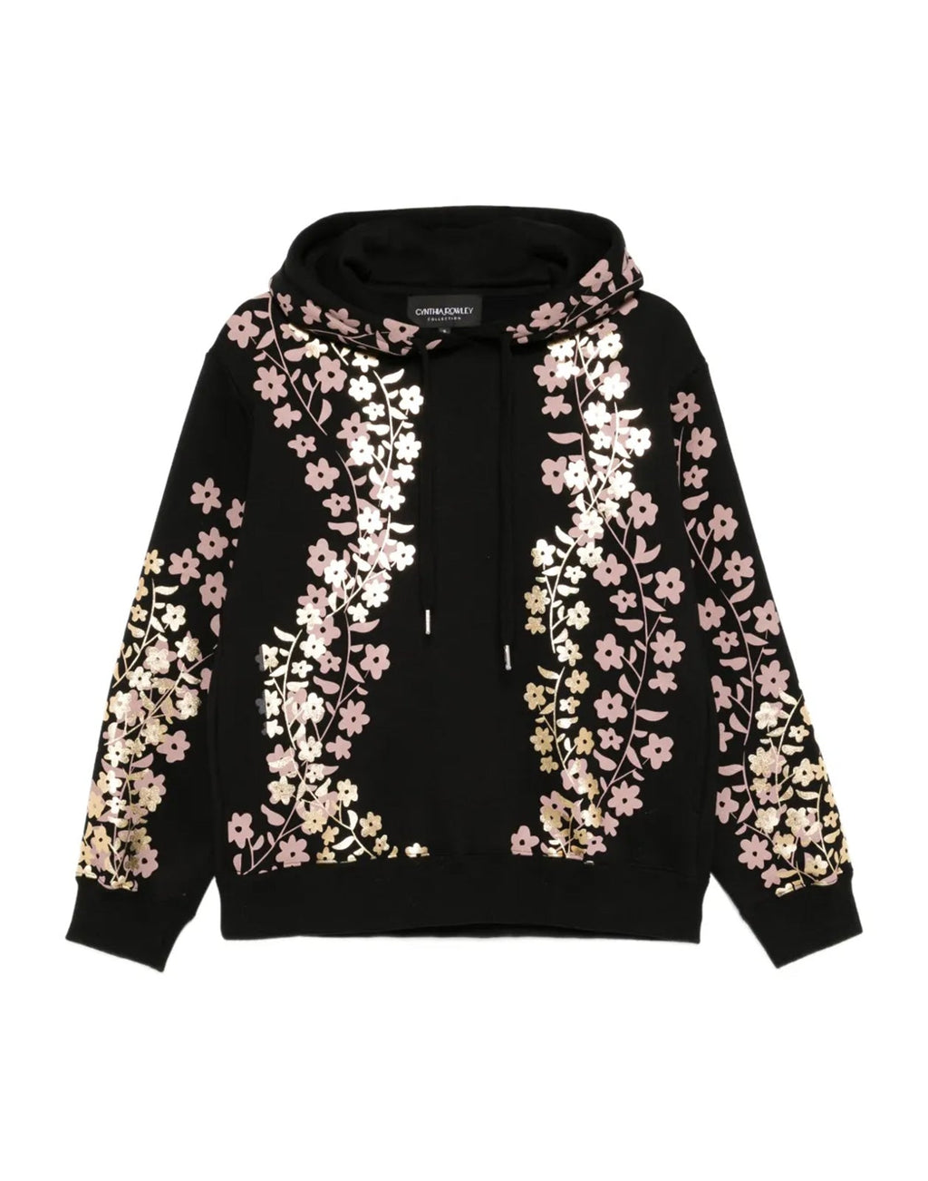 Cynthia Rowley Gold Foil Hoodie - Black/Gold