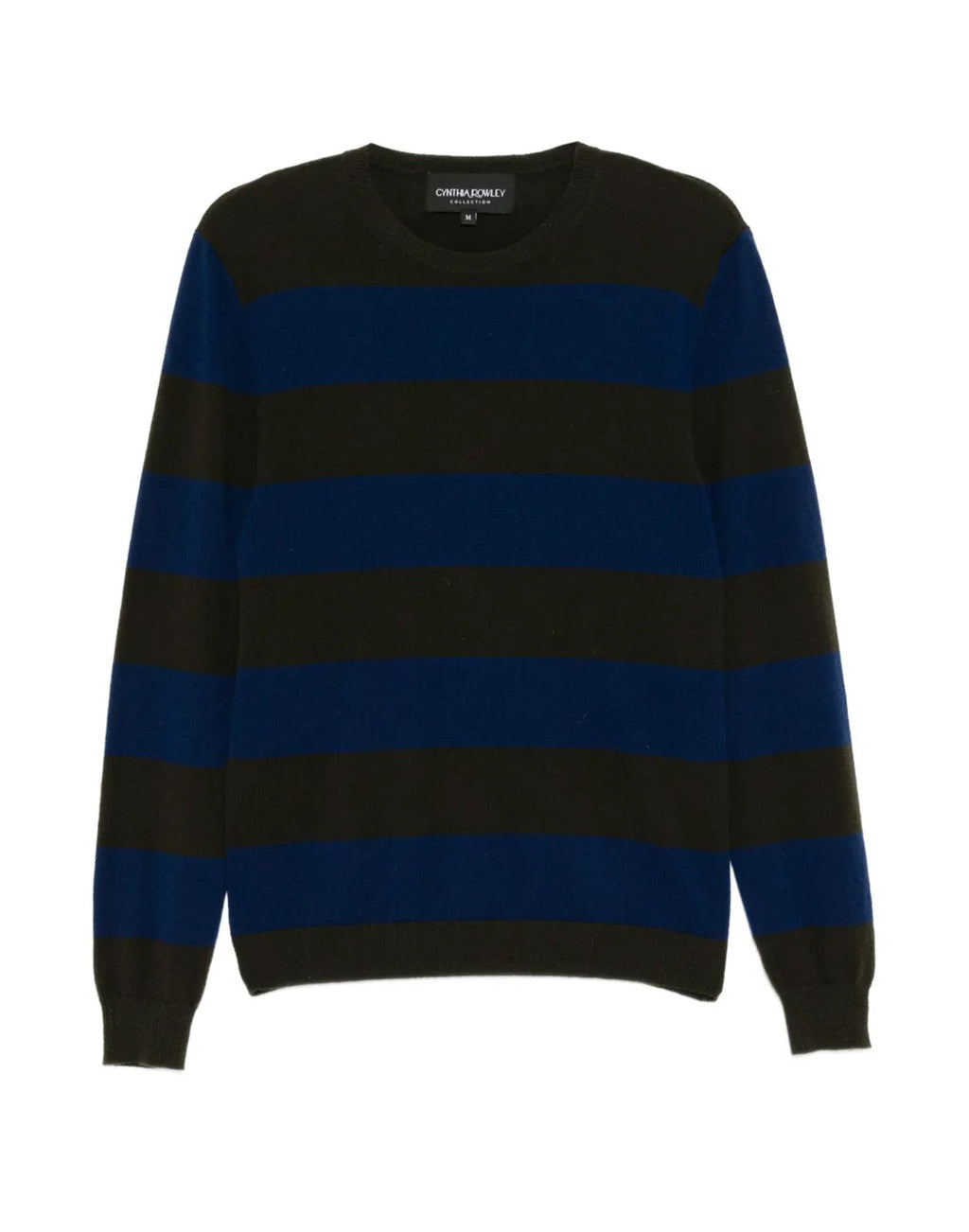 Cynthia Rowley Lucky Stripes Cashmere Sweater - GRNVY