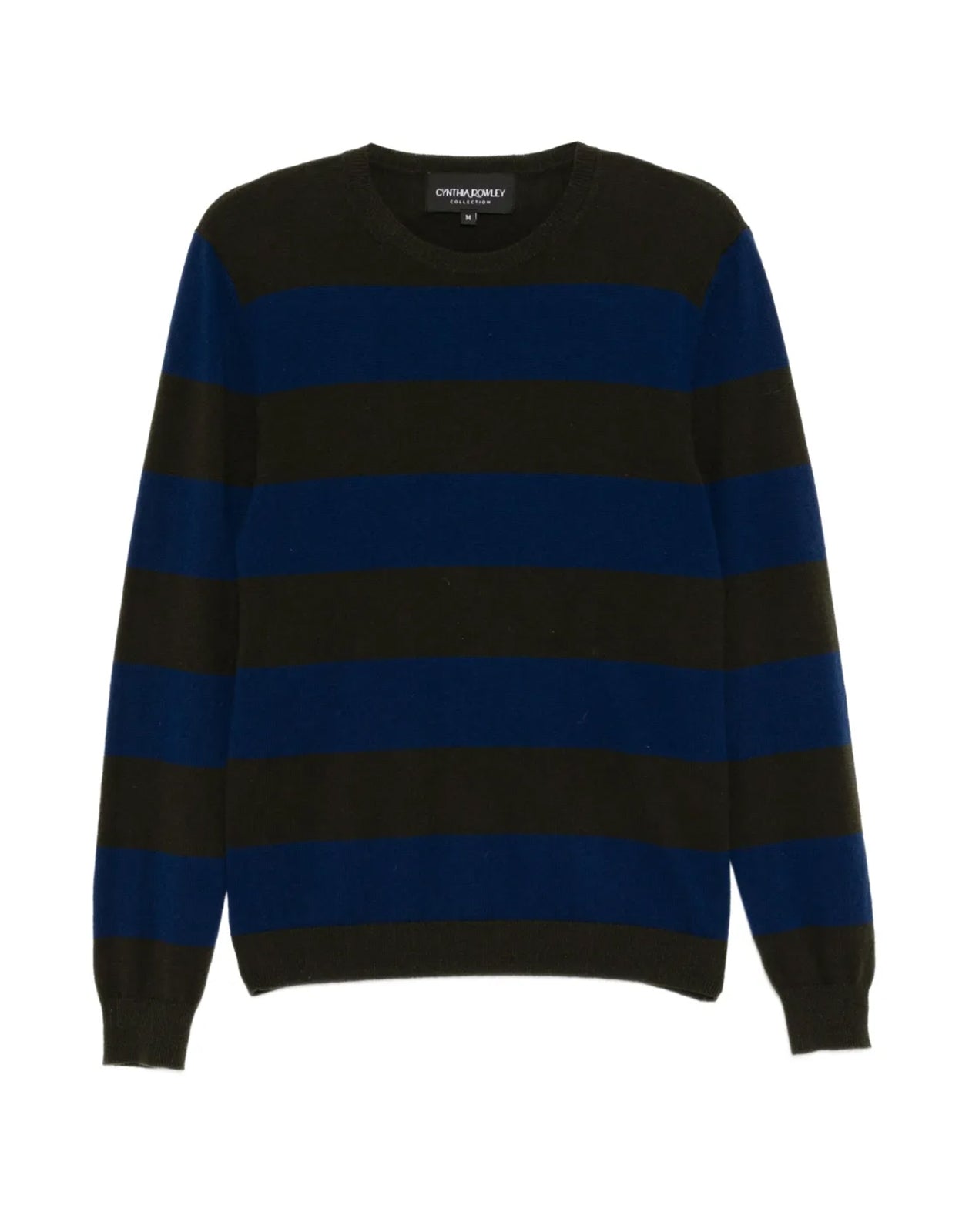 Cynthia Rowley Lucky Stripes Cashmere Sweater - GRNVY