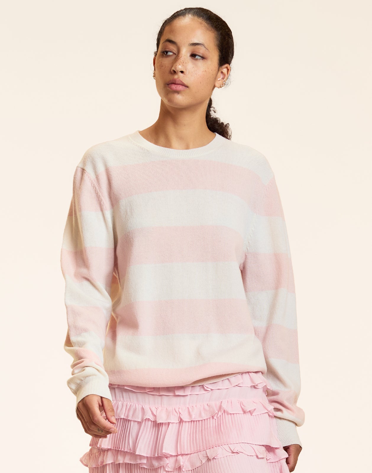 Cynthia Rowley Lucky Stripes Cashmere Sweater