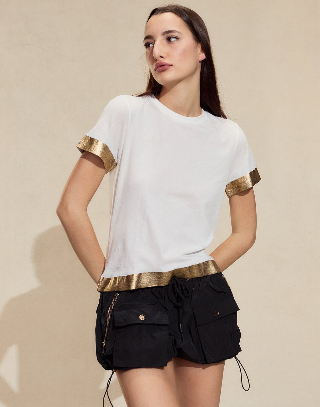Cynthia Rowley Nylon Cargo Bloomers - Black