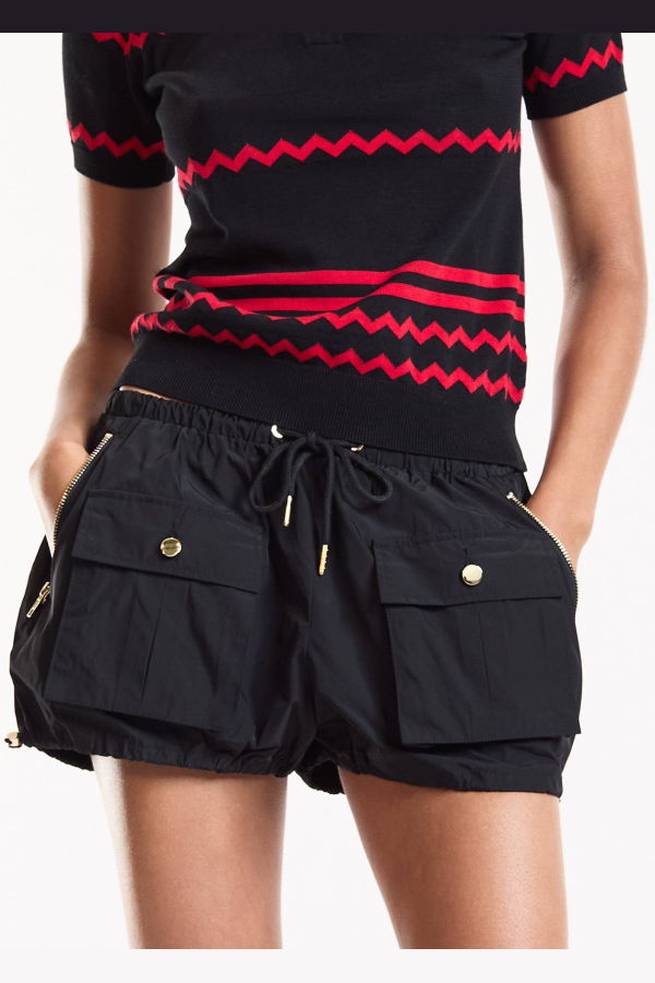 Cynthia Rowley Nylon Cargo Bloomers - Black